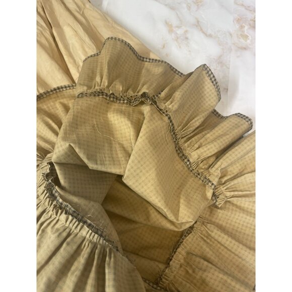 VTG Dress Pinafore Wall Hanging  W/Hat Cottagecore Country Green Gingham - Picture 4 of 13